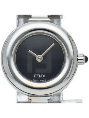 Fendi Watch SS Leather Black